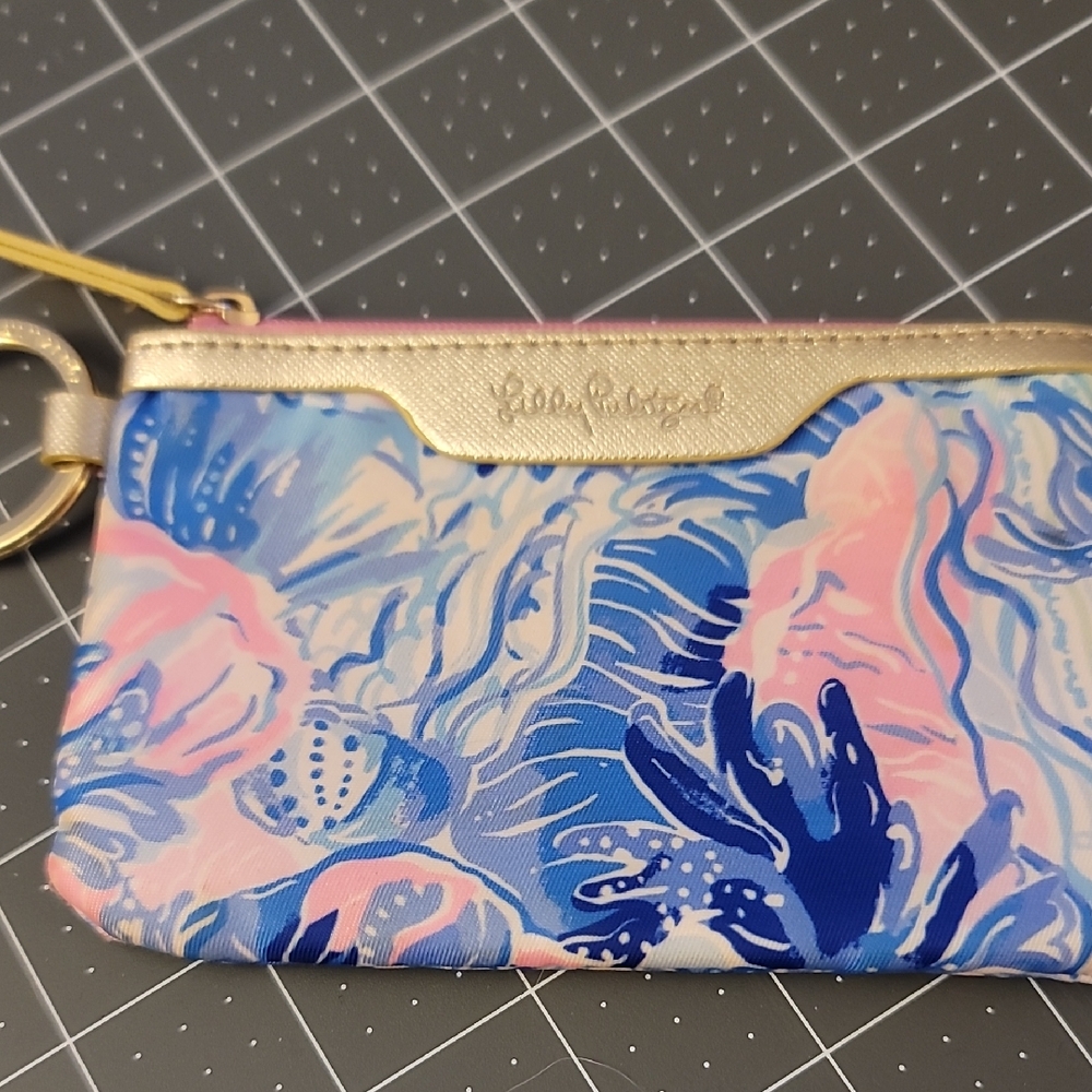 Lilly Pulitzer Floral Keychain Wallet And Id Holder